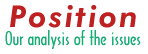 Position: Our analysis of the issues